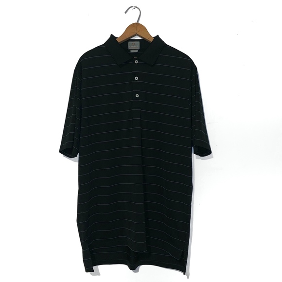 Fennec men's striped golf polo L